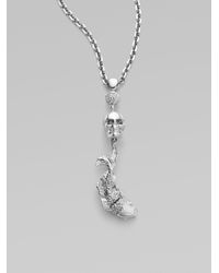 Alexander McQueen | Metallic Skull Koi Fish Pendant Necklace | Lyst