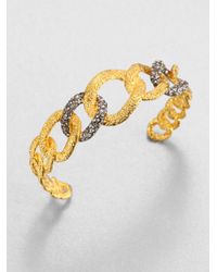 Alexis Bittar | Metallic Elements Cordova Crystal Chain Link Cuff Bracelet | Lyst