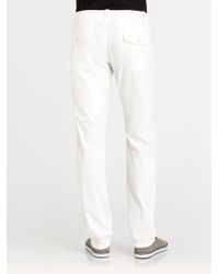Armani Sport Pants in White for Men | Lyst