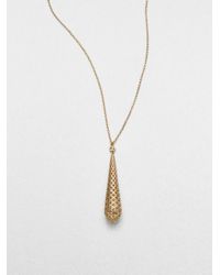Gucci | Metallic Diamantissima 18k Yellow Gold Teardrop Pendant Necklace | Lyst