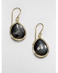 Ippolita | Black Hematite 18k Gold Teardrop Earrings | Lyst
