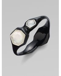 Ippolita | Black Clear Quartz Motherofpearl Resin Bracelet | Lyst