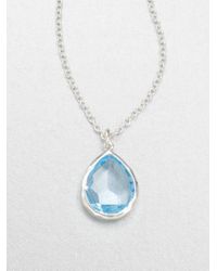 Ippolita | Rock Candy Blue Topaz & Sterling Silver Mini Teadrop Pendant Necklace | Lyst
