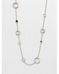 John Hardy | Metallic Bamboo Black Onyx, White Topaz & Sterling Silver Sautoir Necklace | Lyst