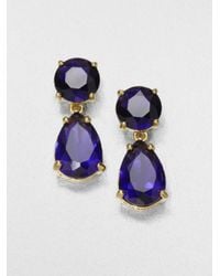 kate spade new york | Blue Faceted Drop Earrings | Lyst
