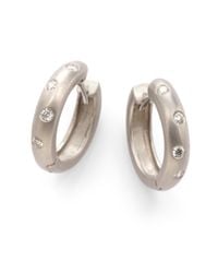 KC Designs | Metallic Diamond Hoop Earrings | Lyst