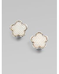 Lagos | Metallic Motherofpearl Accented Flower Stud Earring | Lyst