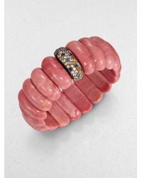 M.c.l Matthew Campbell Laurenza | Pink Multicolored Sapphire & Opal Beaded Stretchbracelet | Lyst