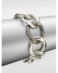 Pomellato | Metallic Sterling Silver Large Link Chain Bracelet/marcasite Link | Lyst