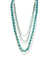 Slane | Blue Turquoise Multistrand Necklace | Lyst