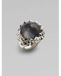 Stephen Webster | White Grey Cats Eye Quartz Crystal Sterling Silver Ring | Lyst