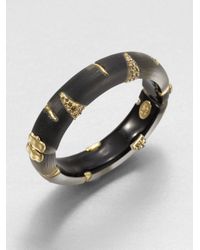 Alexis Bittar | Black Durban Jeweled Lucite Bangle Bracelet | Lyst