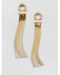 Ca&Lou | Metallic Iriana Swarovski Crystal Fringe Earrings | Lyst