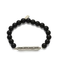 Elizabeth and James | Black Art Deco Sapphire Bar Onyx Beaded Bracelet | Lyst