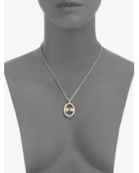 Gurhan | Metallic Sterling Silver 24k Gold Domino Pendant Necklace | Lyst