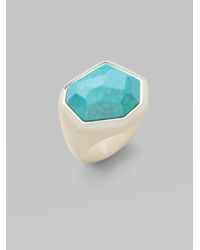 Ippolita | Blue Turquoise Sterling Silver Ivory Resin Ring | Lyst