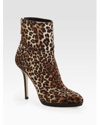 Jimmy Choo | Multicolor Alanis Leopard-print Calf Hair Ankle Boots | Lyst