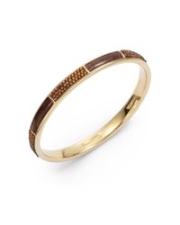 Judith Leiber | Metallic Skip Swarovski Crystal Enamel Bangle-topaz Gold | Lyst