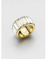 kate spade new york | Metallic Stone Encrusted Ring | Lyst