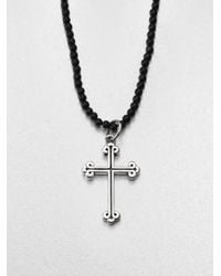 King Baby Studio | Black Traditional Cross Beaded Necklace | Lyst