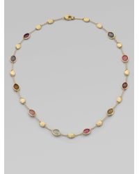 Marco Bicego | Metallic Siviglia Multicolor Sapphire & 18k Yellow Gold Station Necklace | Lyst