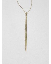 Mizuki | Metallic Diamond and 14k Yellow Gold Icicle Necklace | Lyst
