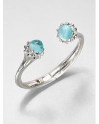 Stephen Webster | Metallic Blue Catseye Doublet Sterling Silver Cuff Bracelet | Lyst