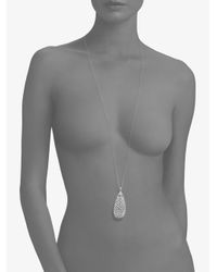 Adriana Orsini | Metallic Openwork Teardrop Necklace | Lyst