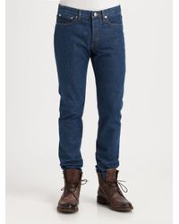 A.P.C. | Blue Melange Sweater for Men | Lyst