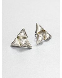 Bing Bang | Metallic Trident Stud Earrings | Lyst