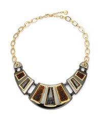 Carolee | Metallic Geometric Bib Necklace | Lyst