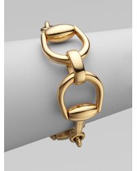 Gucci | Metallic 18K Yellow Gold Horsebit Bracelet | Lyst