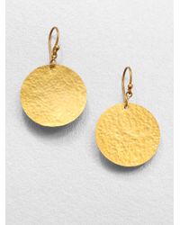 Gurhan | Metallic 24k Yellow Gold Disc Earrings | Lyst