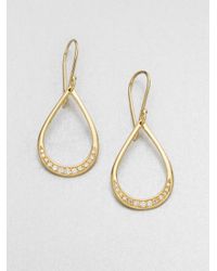 Ippolita | Metallic 18k Gold Diamond Teardrop Earrings | Lyst