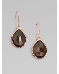 Ippolita | Pink Rose Rock Candy Smoky Quartz Teardrop Earrings | Lyst