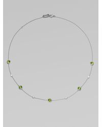 Ippolita | Metallic Diamond Peridot Sterling Silver Necklace | Lyst