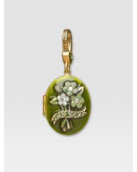 Jay Strongwater | Green August Locket Charm | Lyst