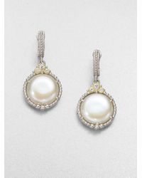 Judith Ripka | Metallic Laguna White Coin Pearl & Sterling Silver Drop Earrings | Lyst