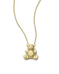 KC Designs | Metallic Diamond Teddy Bear Pendant Necklace | Lyst