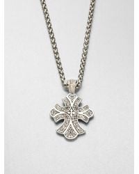 Konstantino | Metallic Sterling Silver Cross Pendant Necklace | Lyst