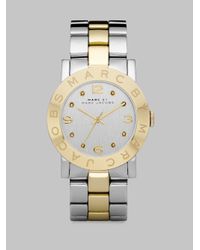 Marc By Marc Jacobs | Metallic Crystal Two-tone Stainless Steel Watch | Lyst