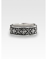 Scott Kay | Metallic Cross Engraved Ring | Lyst