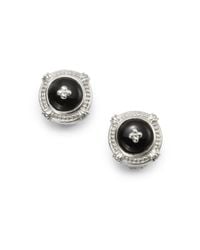 Slane | Black Onyx Dome Earrings | Lyst