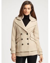 Smythe | Natural Doublecollar Peacoat | Lyst