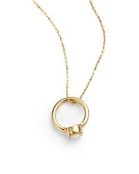 Sydney Evan | Metallic 14k Yellow Gold Gemstone Accented Ring Necklace | Lyst