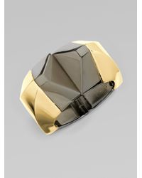 Vionnet | Geometric Twotone Bangle Bracelet | Lyst