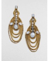 Aerin Erickson Beamon | Blue Agate and Chain Loop Earrings | Lyst