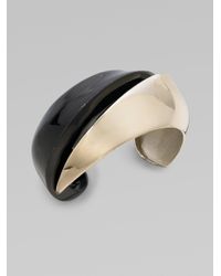 Vionnet | Black Two-Tone Cuff Bracelet | Lyst