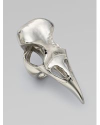 Alexander McQueen | Metallic Bird Skull Ring | Lyst