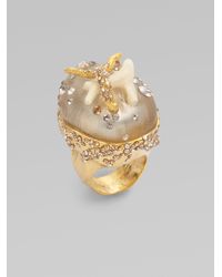 Alexis Bittar | Blue Midnight Garden Crystal Resin Cocktail Ring | Lyst